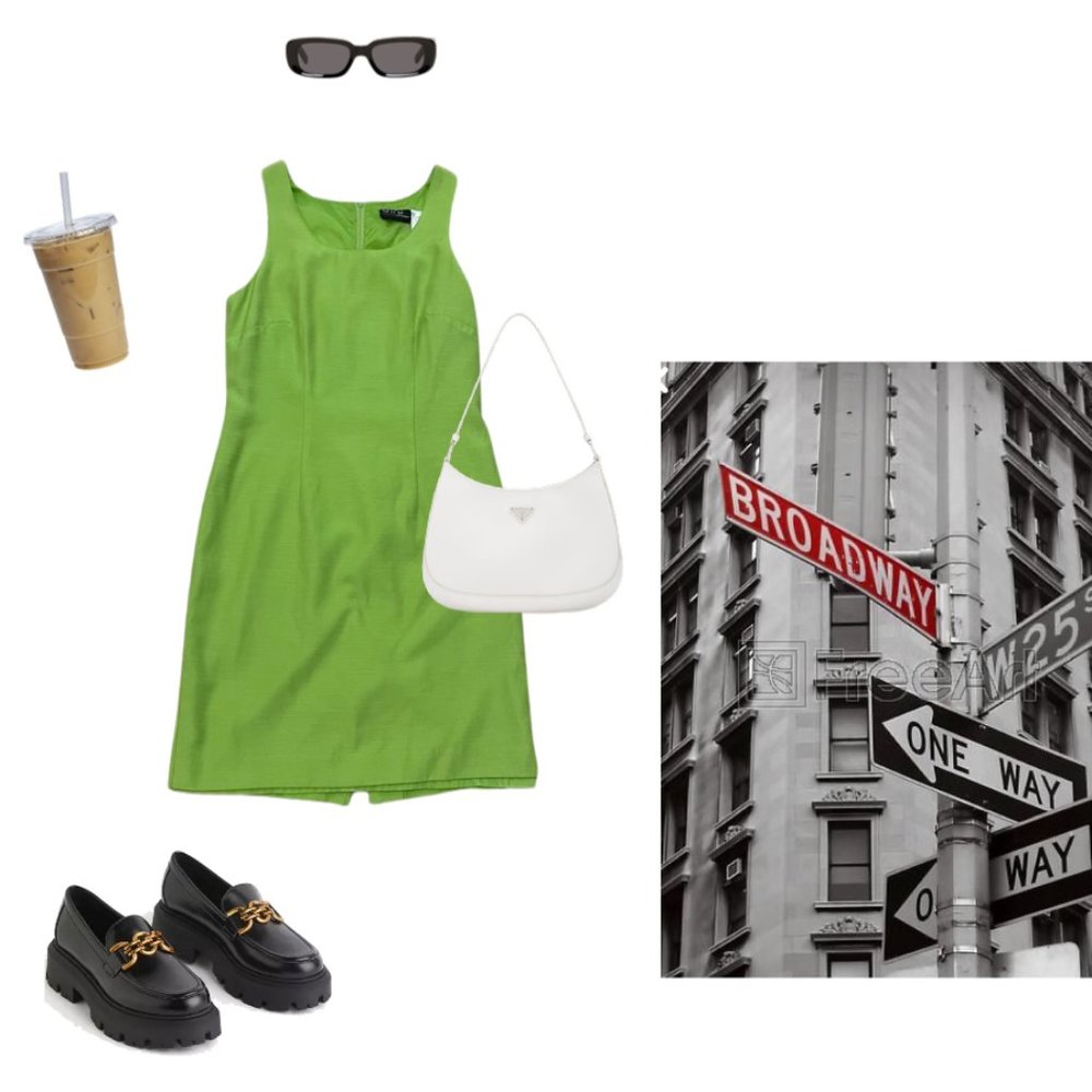 VINTAGE | Lime green shift tank dress